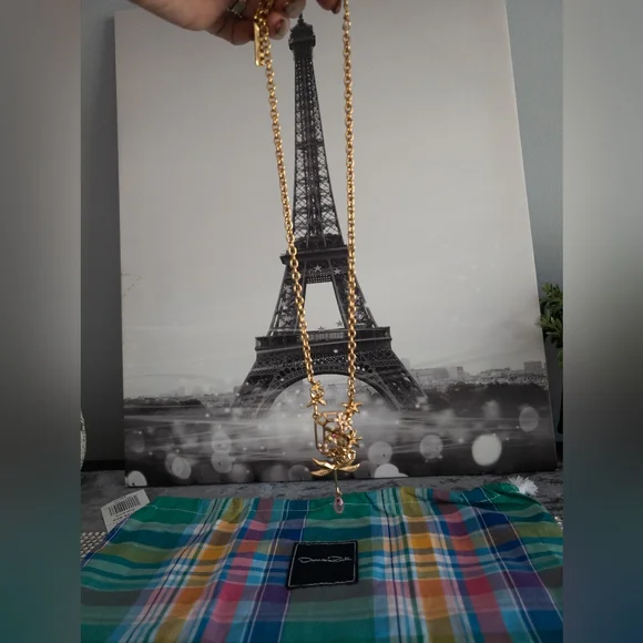 Oscar de la Renta Dragonfly Necklace with Dustbag - NWT - Picture 13 of 13